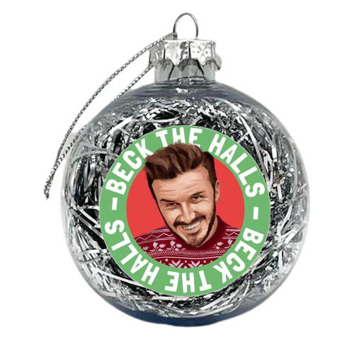 David Beckham Christmas Beck the Halls - xmas bauble by AbiGoLucky
