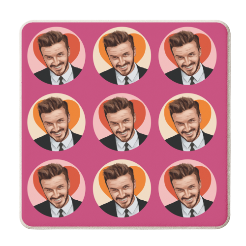 David Beckham - personalised beer coaster by AbiGoLucky