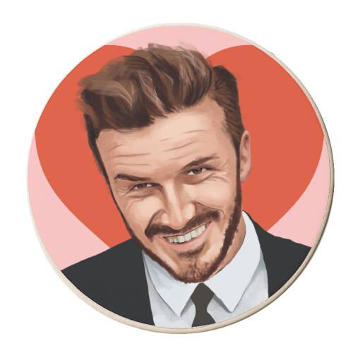 David Beckham Posh and Becks Illustration Art - personalised beer coaster by AbiGoLucky