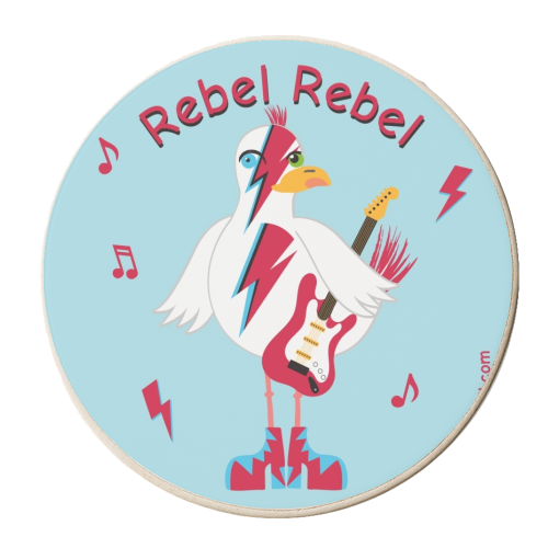 David Bowie 'Celebrity' Seagull - personalised beer coaster by Rebel Seagull