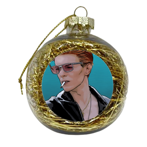 Bowie - xmas bauble by Dan Avenell