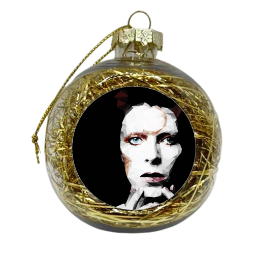 Bowie - xmas bauble by Natasha Troy