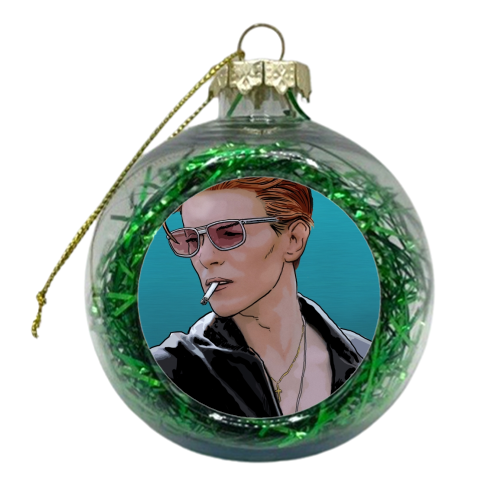 Bowie - xmas bauble by Dan Avenell