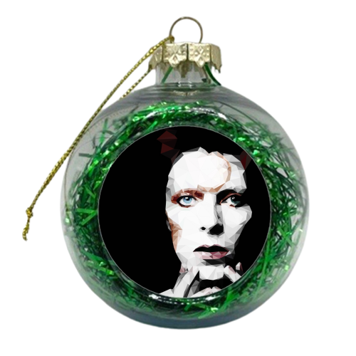 Bowie - xmas bauble by Natasha Troy