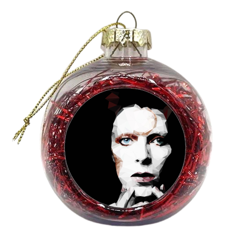 Bowie - xmas bauble by Natasha Troy