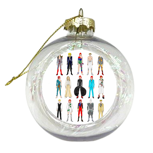 Bowie Fashion - xmas bauble by Notsniw Art