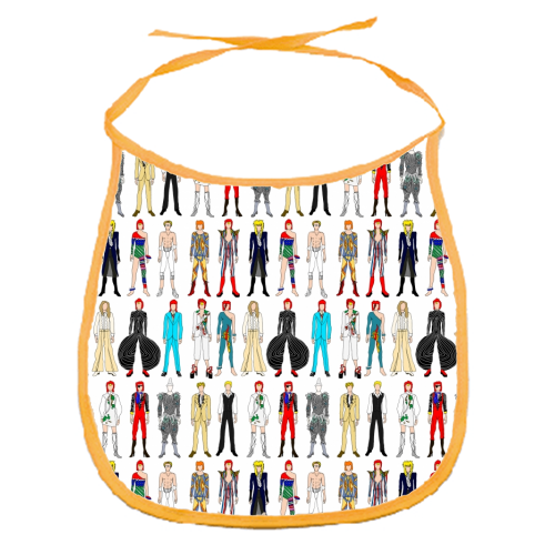 David Bowie Fashion - funny baby bib by Notsniw Art