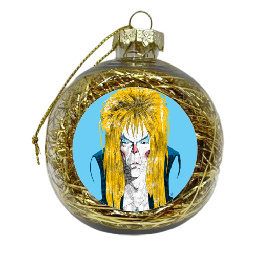 Bowie - Labyrinth - xmas bauble by Alexander Jackson