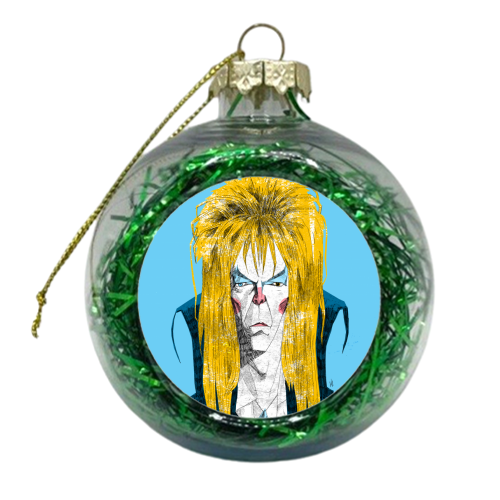 Bowie - Labyrinth - xmas bauble by Alexander Jackson
