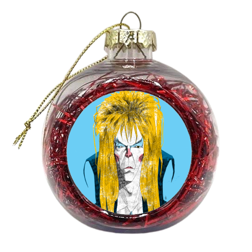 Bowie - Labyrinth - xmas bauble by Alexander Jackson