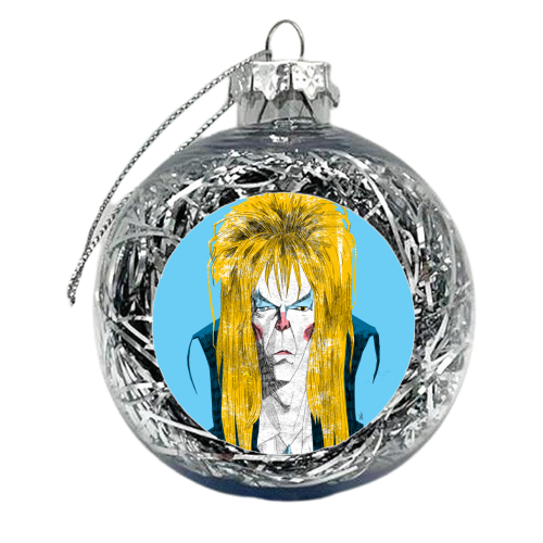 Bowie - Labyrinth - xmas bauble by Alexander Jackson