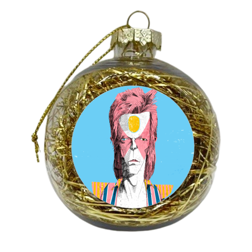 Bowie - Ziggy 01 - xmas bauble by Alexander Jackson