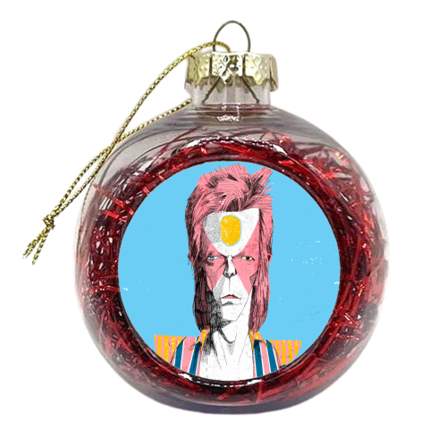 Bowie - Ziggy 01 - xmas bauble by Alexander Jackson