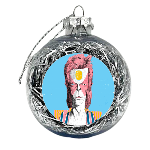 Bowie - Ziggy 01 - xmas bauble by Alexander Jackson