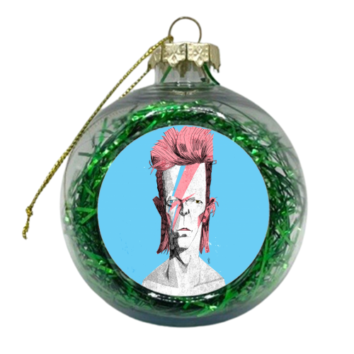 David Bowie - Ziggy 02 - xmas bauble by Alexander Jackson