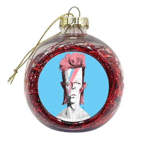 David Bowie - Ziggy 02 - xmas bauble by Alexander Jackson