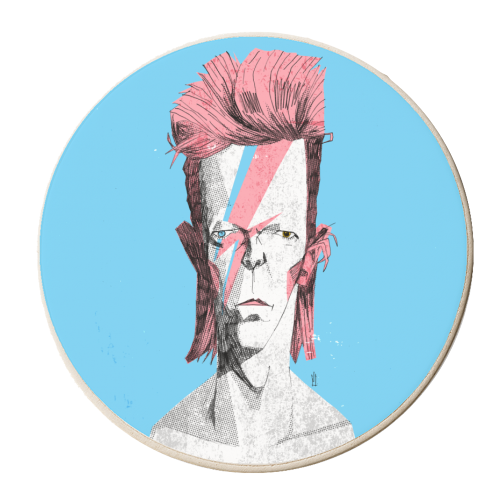 David Bowie - Ziggy 02 - personalised beer coaster by Alexander Jackson