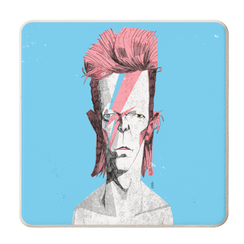 David Bowie - Ziggy 02 - personalised beer coaster by Alexander Jackson