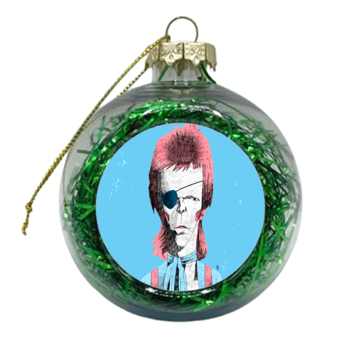 Bowie Design - Ziggy 03 - xmas bauble by Alexander Jackson