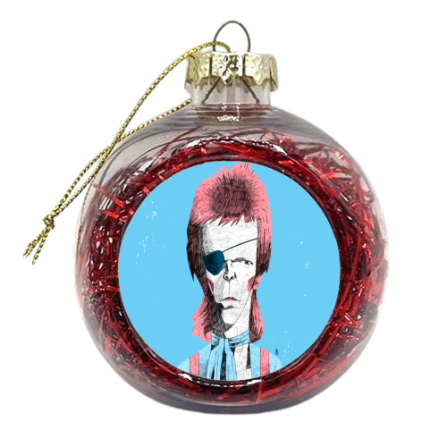 Bowie Design - Ziggy 03 - xmas bauble by Alexander Jackson