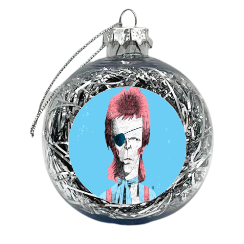 Bowie Design - Ziggy 03 - xmas bauble by Alexander Jackson