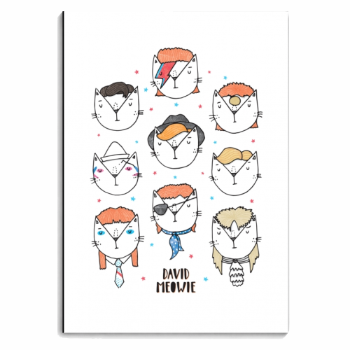 David Meowie - The 9 Lives Of - personalised A4, A5, A6 notebook by Katie Ruby Miller