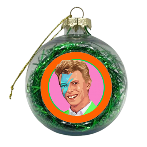 David on orange - xmas bauble by DOLLY WOLFE