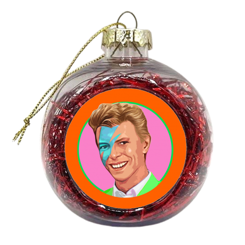 David on orange - xmas bauble by DOLLY WOLFE