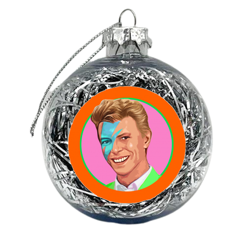 David on orange - xmas bauble by DOLLY WOLFE