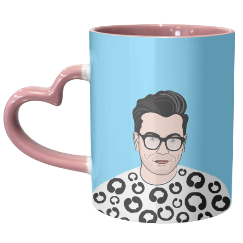 David Rose Portrait (blue version) - unique mug by Adam Regester