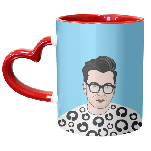 David Rose Portrait (blue version) - unique mug by Adam Regester