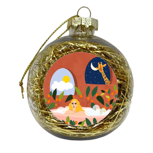 Day Night Safari - xmas bauble by Uma Prabhakar Gokhale