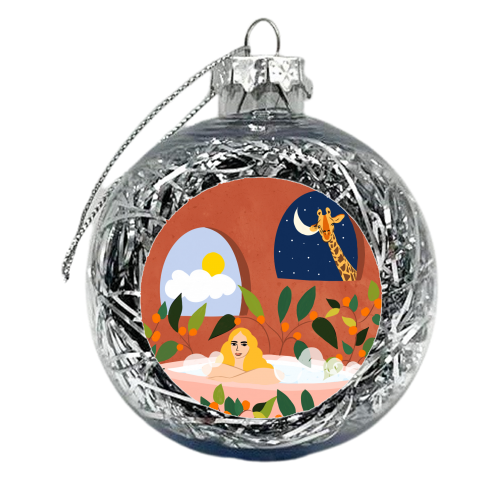 Day Night Safari - xmas bauble by Uma Prabhakar Gokhale