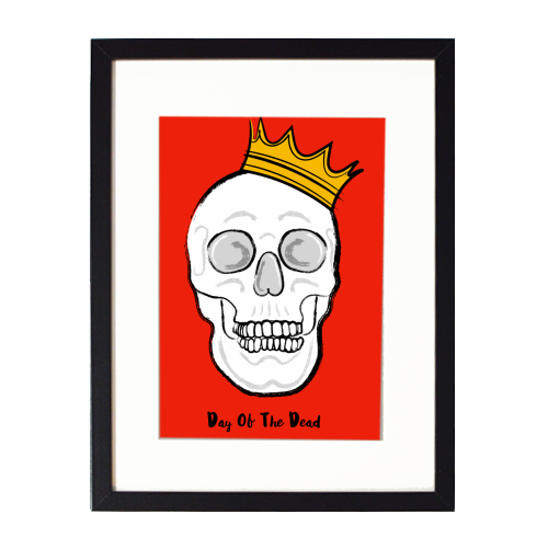 Day Of The Dead Skull - framed poster print by Adam Regester