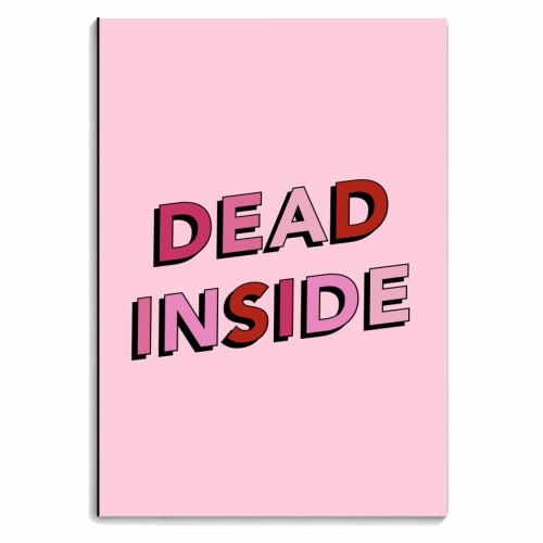 Dead inside - personalised A4, A5, A6 notebook by The Girl Next Draw