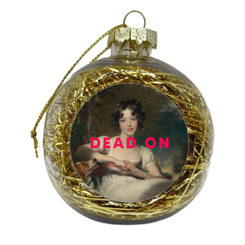 Dead On - xmas bauble by The 13 Prints