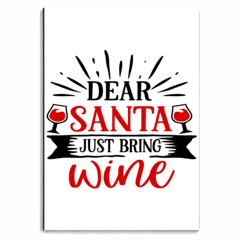 Dear Santa just bring wine - personalised A4, A5, A6 notebook by haris kavalla