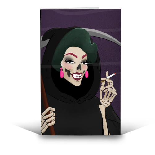 Death in Drag - funny greeting card by The Queer Store