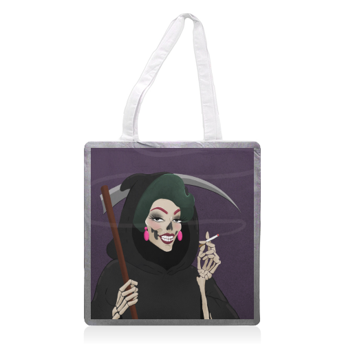 Death in Drag - printed canvas tote bag by The Queer Store