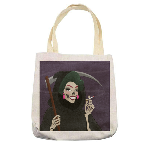 Death in Drag - printed canvas tote bag by The Queer Store