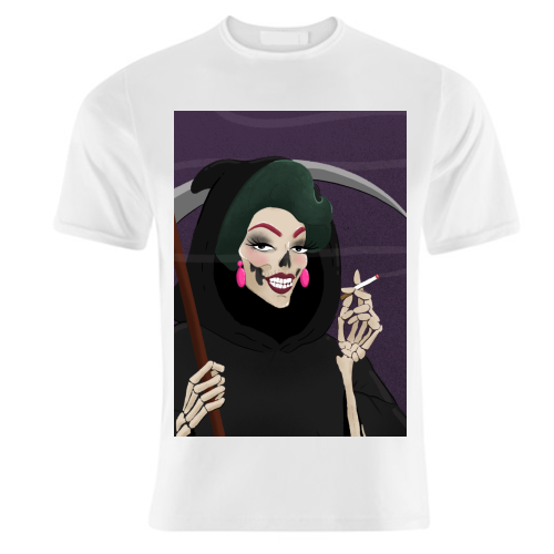 Death in Drag - unique t shirt by The Queer Store