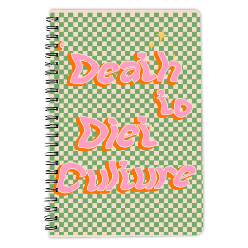 Death to Diet Culture - personalised A4, A5, A6 notebook by Pink and Pip