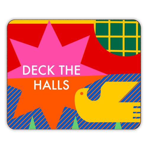 Deck the Halls Geometric Christmas Design - designer placemat by AbiGoLucky