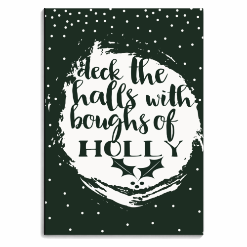 Deck the halls - personalised A4, A5, A6 notebook by Giddy Kipper