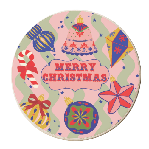 Deck The Halls - personalised beer coaster by Luxe and Loco