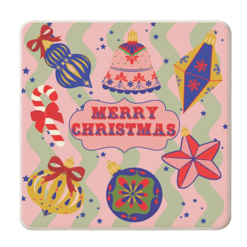 Deck The Halls - personalised beer coaster by Luxe and Loco