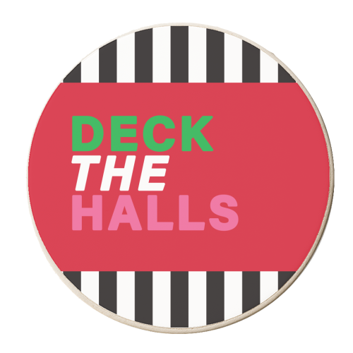 Deck the halls - personalised beer coaster by The Boy and the Bear