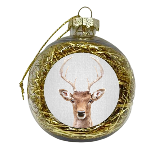 Deer 2 - Colorful - xmas bauble by Gal Design
