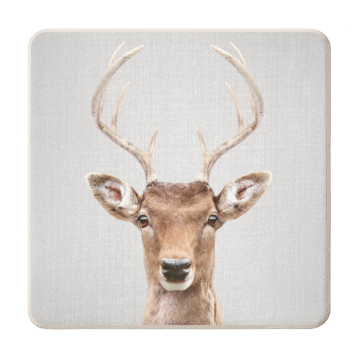 Deer 2 - Colorful - personalised beer coaster by Gal Design