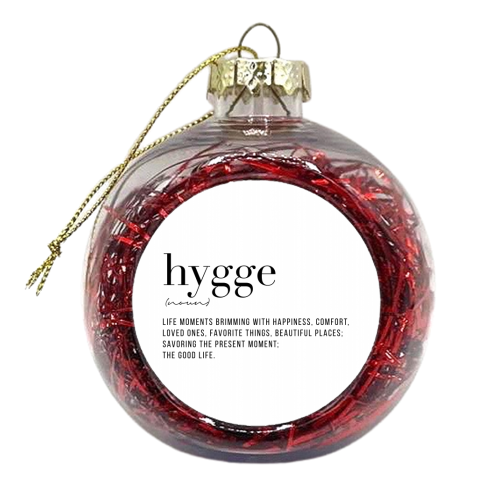 Definition Hygge - xmas bauble by Toni Scott